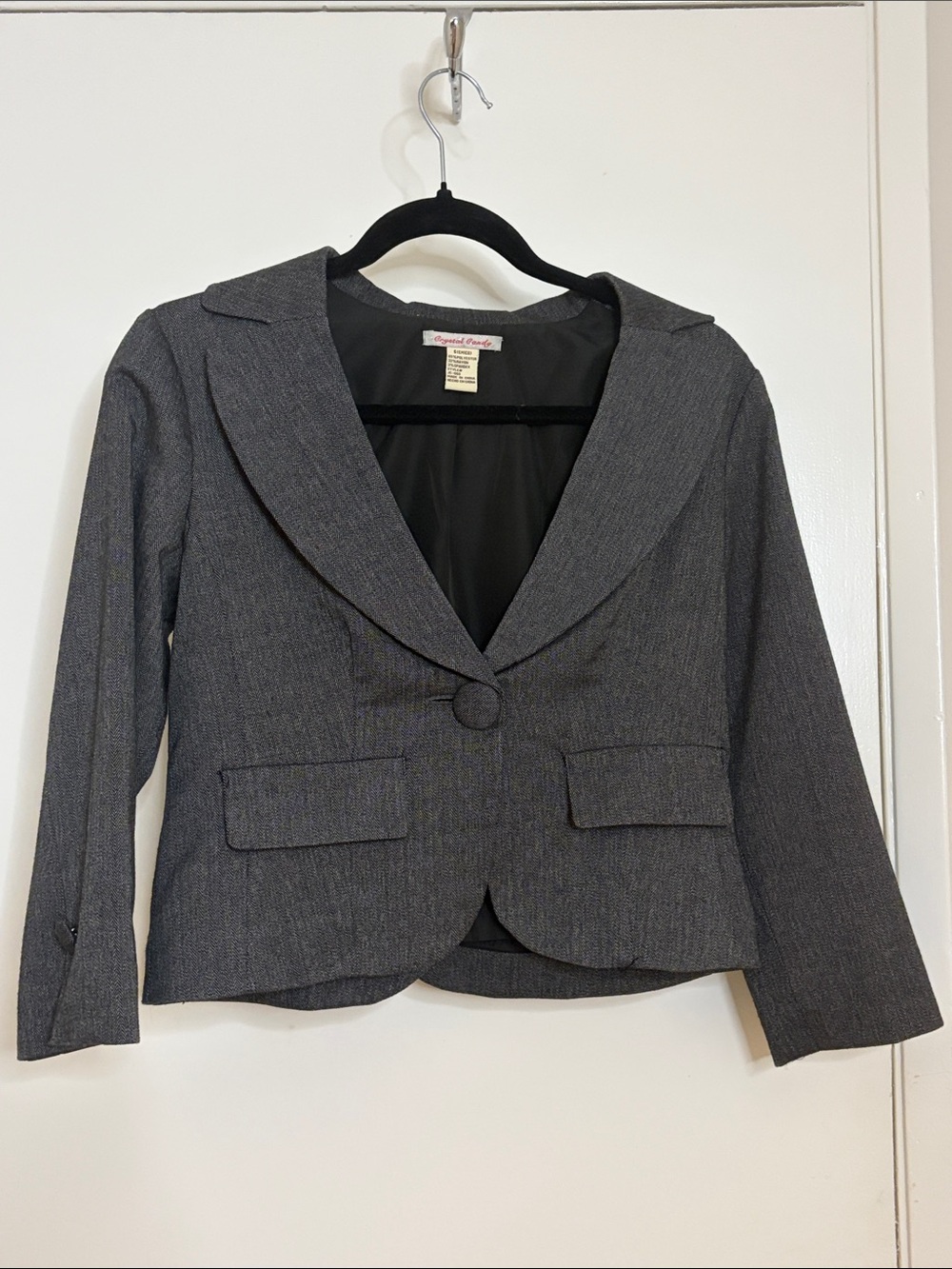 Charcoal Grey Tailored Women's Blazer - Unknown Brand